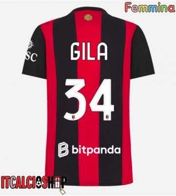 AC Milan Mario Gila #34 Prima Maglia Femmina 2026-27 Manica Corta